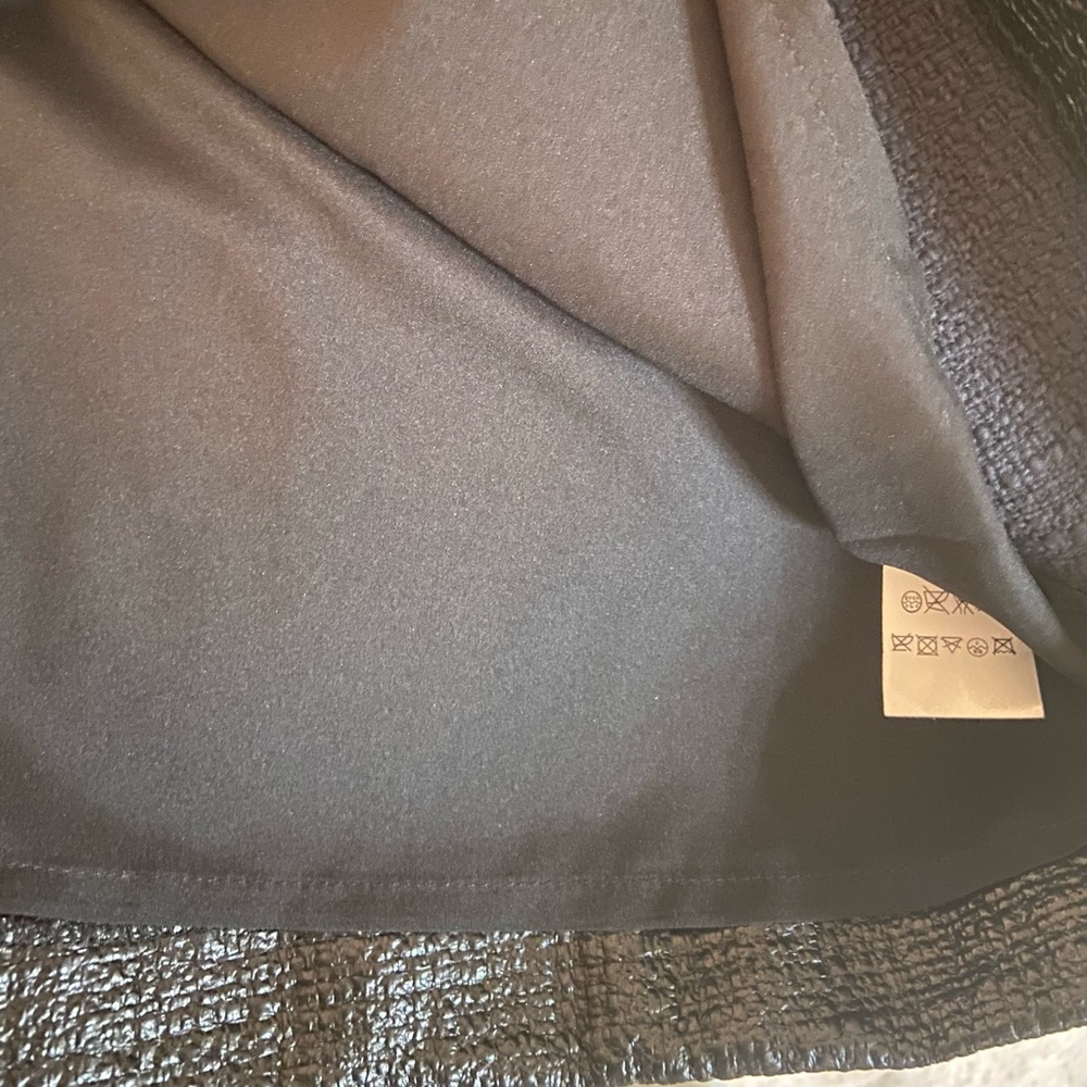 Armani Exchange Faux-Leather Mini Dress, Size 10 - Picture 12 of 13